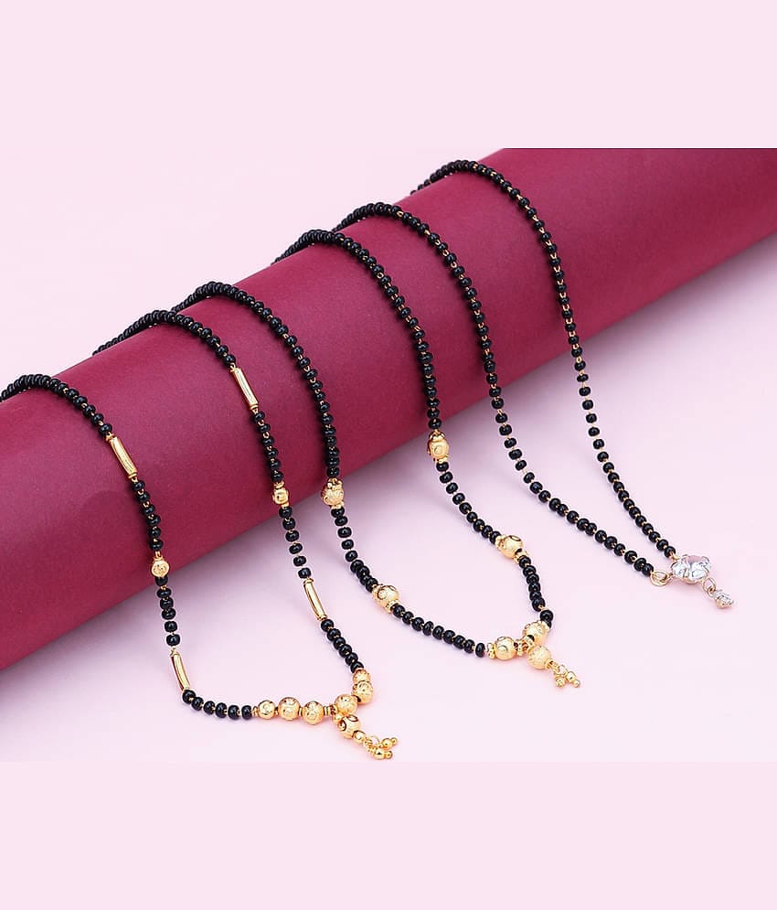 Sukkhi - Golden Mangalsutra Combo ( Pack of 3 )