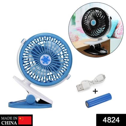 Mini USB Clip Fan widely used in summers for cool down rooms and body purposes.(Battery Not Include)