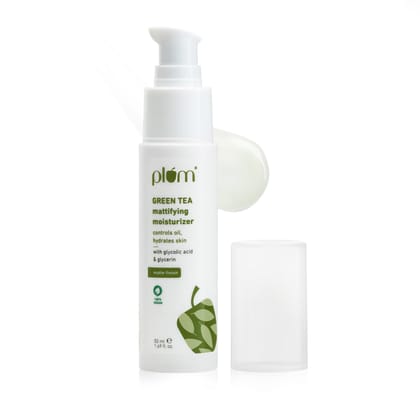 Plum Green Tea Mattifying Face Moisturizer with Glycolic acid 50ml | Controls Oil & Hydrates Skin | Non-Sticky Moisturizer for Women & Men | 50ml Plum Green Tea Mattifying Face Moisturizer with Glycolic acid 50ml | Controls Oil & Hydrates Skin | Non-Stic