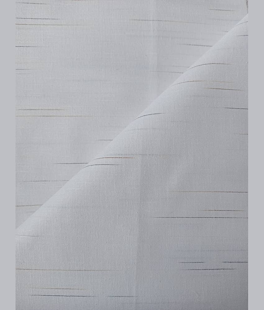 Makhanchor White Linen Blended Unstitched Shirt pc Single