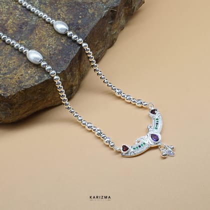 Real Sterling Silver Mangalsutra women necklace gifting party wear chain for wife