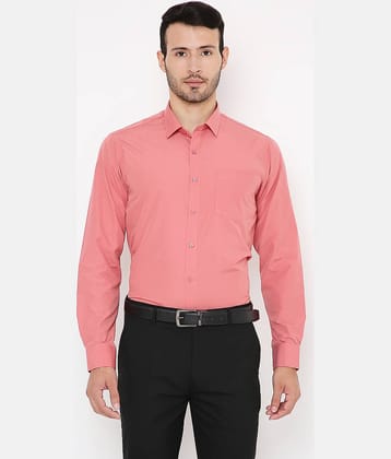 Maharaja - Pink Polyester Blend Slim Fit Men's Formal Shirt ( Pack of 1 )