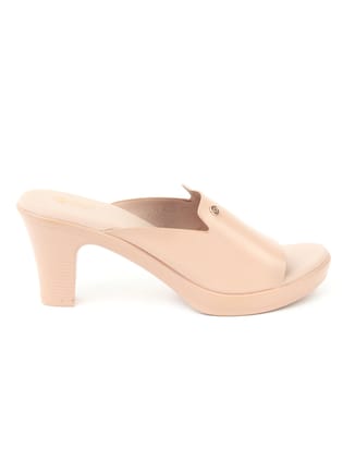 Delco Block Heels Slip- On-37 / Beige
