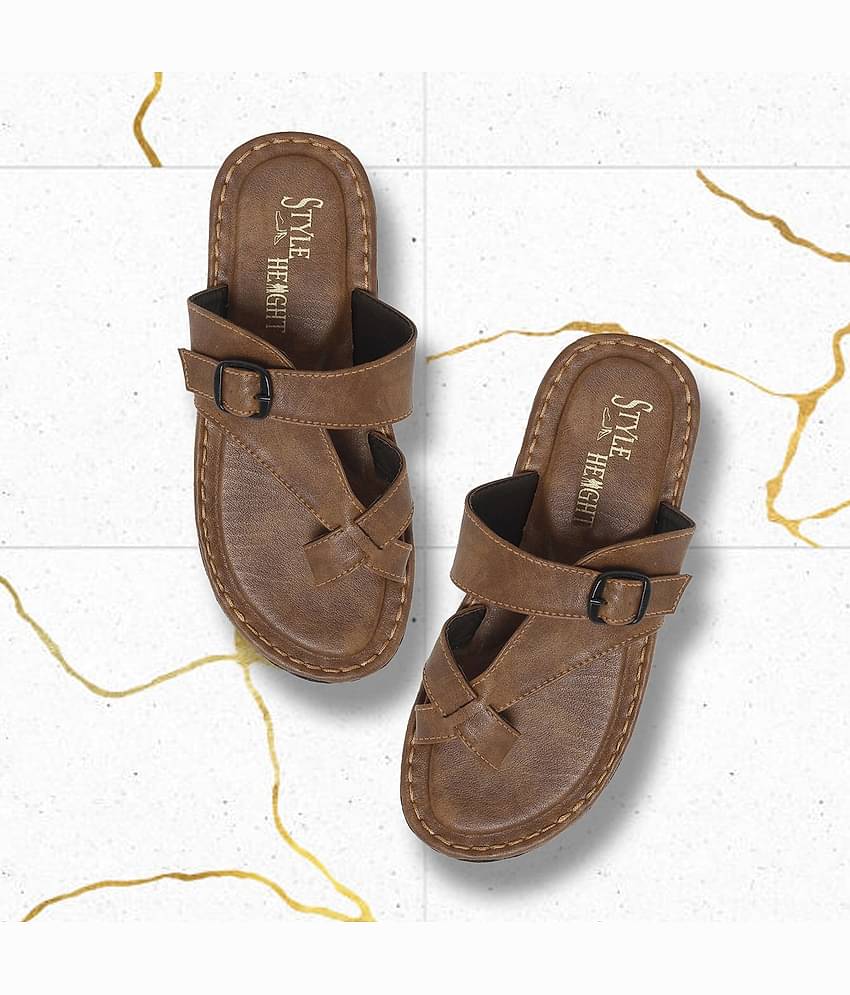 Style Height Brown Flip Flops