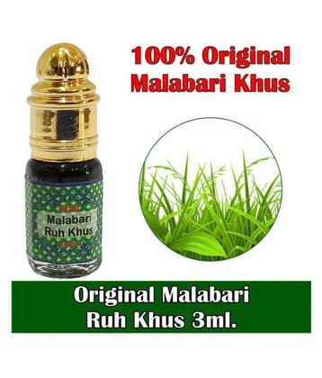 INDRA SUGANDH BHANDAR - Malabari Ruh Khus Attar For Men & Women 3ml Pack Of 1