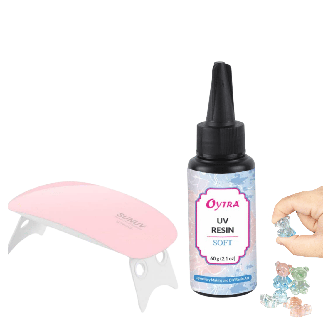 Oytra 60g UV Resin Soft and UV Lamp Combo