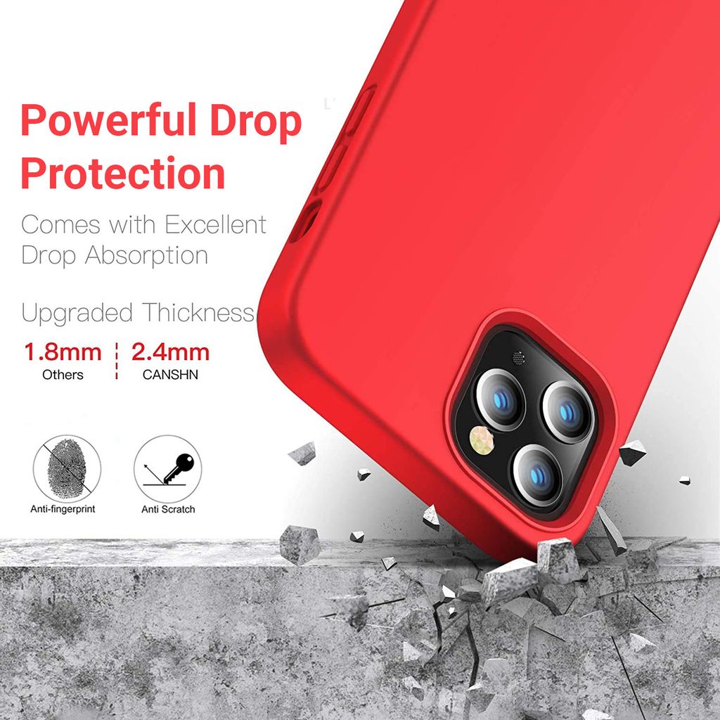 LIRAMARK Liquid Silicone Soft Back Cover Case for Apple iPhone 12 Pro Max (6.7 inch)