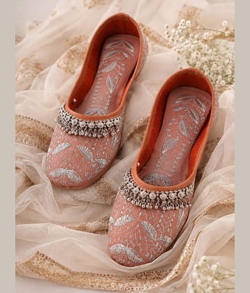 Anjaneya Creations payalbellyrg Rose Gold Women's Mojaris