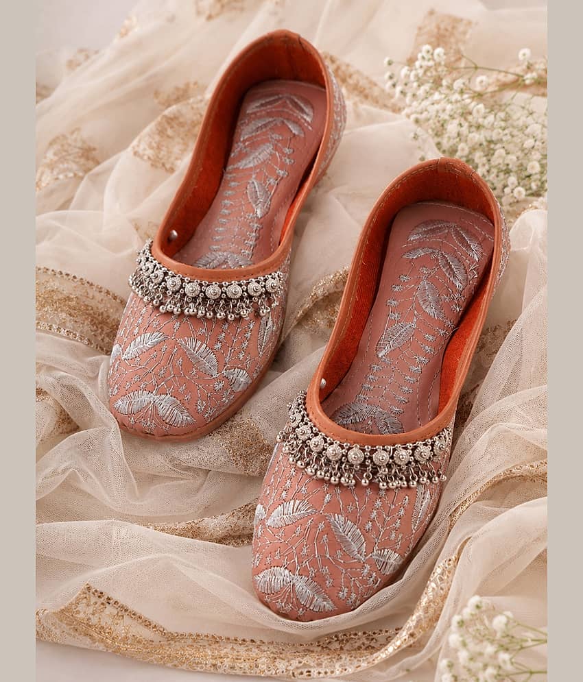 Anjaneya Creations payalbellyrg Rose Gold Women's Mojaris