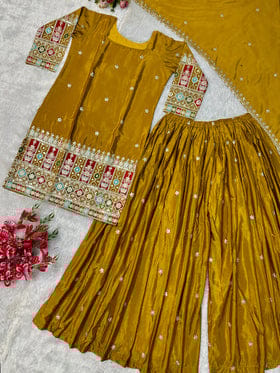 Beautiful Party Wear Top Plazzo And Dupatta Beautiful Party Wear Top Plazzo And Dupatta