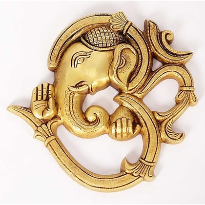 Brass Showpiece Om With Ganesh Face God Idol Statue (BSMAS1609 C)