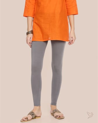 Cotton Ankle Legging - Anthrazite Grey-S / Anthrazite Grey
