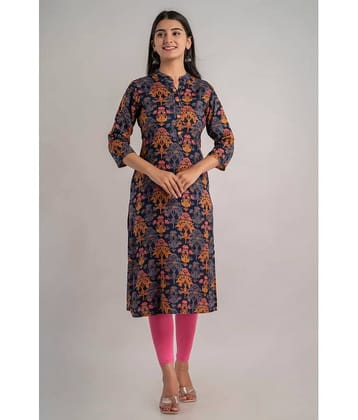 MAUKA - Multicolor Rayon Women's Straight Kurti ( Pack of 1 )