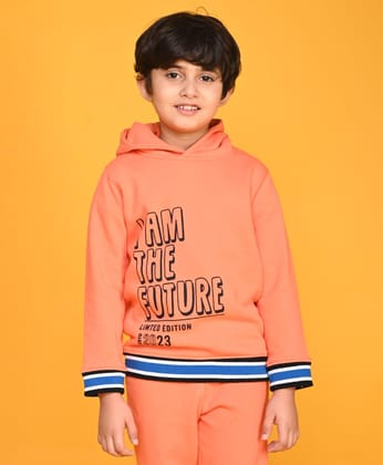 I AM FUTURE BOYS HOODIE - ORANGE-0-6 MONTHS / 1N / ORANGE