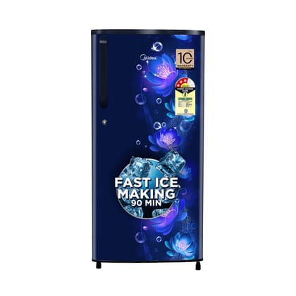 Midea 190 L 3 Star Direct Cool Refrigerator (MRD190D3HPCB, Blue, Flower, 2025 Model) Midea 190 L 3 Star Direct Cool Refrigerator (MRD190D3HPCB, Blue, Flower, 2025 Model) - Blue / 190