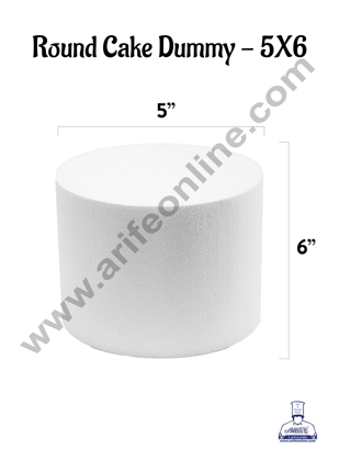 5 Inch Round Cake Dummy - Dia 5" x H 6" (1 pc)- CAKE DECOR™