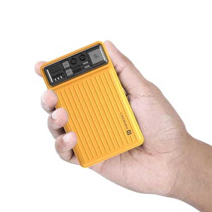 Portronics Luxcell Mini 20K Advanced 20000 mAh Smallest Power Bank (Yellow)