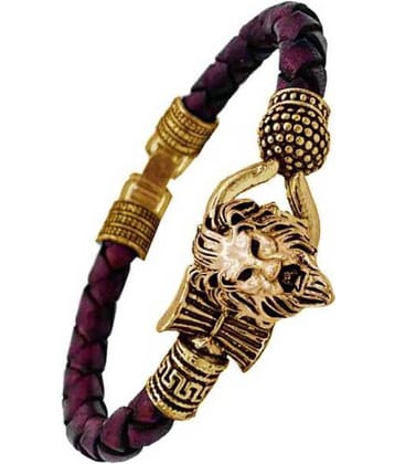 Rudra Brown Bahubali bracelet, OM Bracelet, Rudraksha Shiv Shankar Bracelet with leather Band Studded For Men Boys Girls