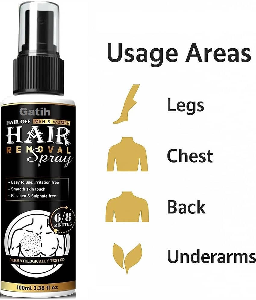 Kojic Natural Hair Removal Spray for Men & Women 100 ( Pack of 1 )
