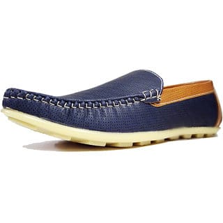 Oxhide Blue Party Wear Loafers Oxhide Blue Party Wear Loafers