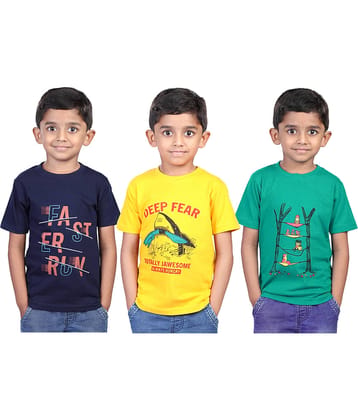 JILZ Pack of 1 Boys Cotton T-Shirt ( Multi Color )