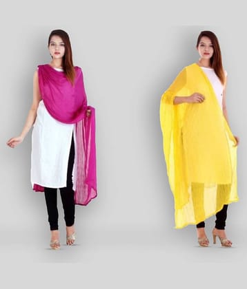 Raj Multicoloured Chiffon Self Dupatta