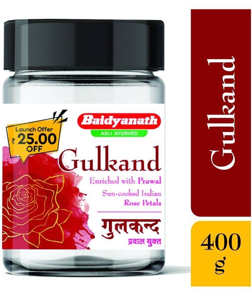 Baidyanath Gulkand, Enriched With Prawal, Sun-cooked Indian Rose Petal, 400 g