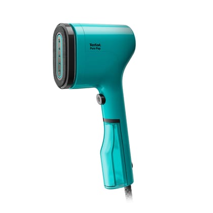 Tefal Pure Pop Handheld Garment Steamer | 1300W | Compact, Convenient Vertical Steaming | Reversible Pad | 2m Cable | 20g/min Steam | 15-sec Heat-Up | Green | No.1 Ironing Brand in Europe Tefal Pure Pop Handheld Garment Steamer | 1300W | Compact, Conveni