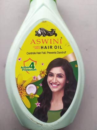 Aswini Chair oil Homeo Controls hair fall. prevents dandruff 
