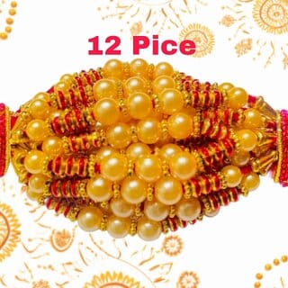 (Pack of 12) CHARKEE Fancy 12 Bhaiya Bhabhi Rakhi (Multicolour)