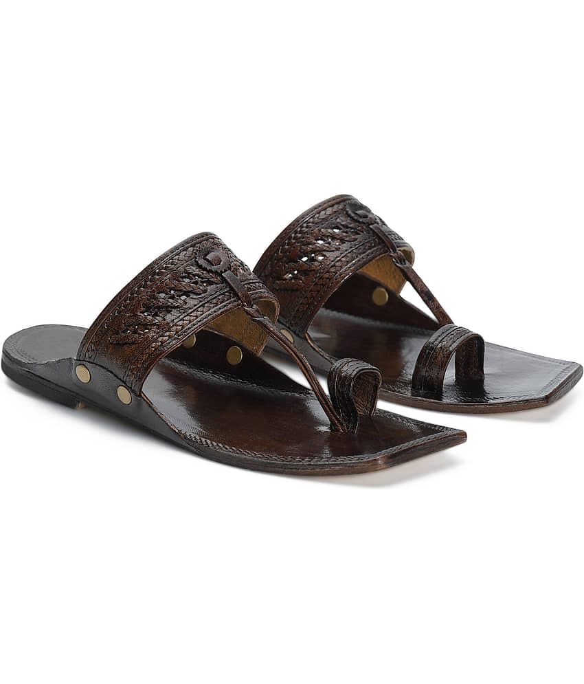 STEPHORN Brown Men's Kolhapuris