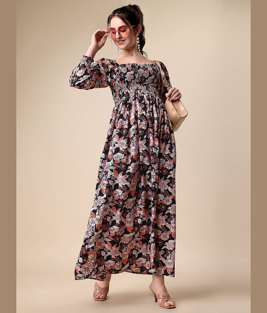 Sheetal associates Women Crepe Printed Maxi ( Pink )