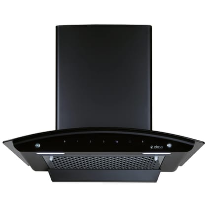 Elica 60cm 1200 m3/hr Filterless Autoclean Kitchen Chimney with 10 Years Motor & 5 Years Comprehensive Warranty | FL 600 SLIM HAC MS NERO | Black | Touch Control with Motion Sensor Control Elica 60cm 1200 m3/hr Filterless Autoclean Kitchen Chimney with 1