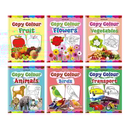 Copy Colour 6 Books Pack for Kids Age 1 -6 Years - 96 Pages Drawing and Painting Books for Early Learners [Paperback] Dreamland Publications