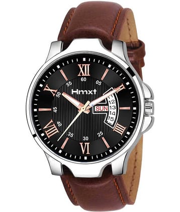 HMXT Brown Leather Analog Men's Watch