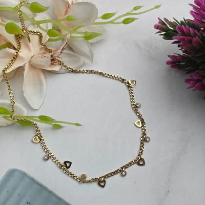 Heart Choker Pendant - 18k Gold Plated
