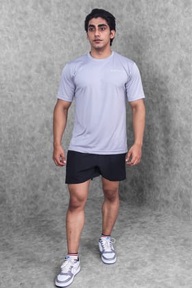 Basic Dry-Fit T-shirt- Grey-S