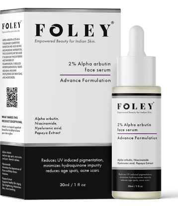 FOLEY 2% Alpha Arbutin Face Serum for UV induced pigmentation , Reduce age spots and acne scars