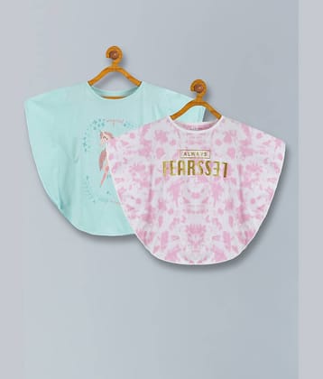 PLUM TREE Pack of 2 Girls 100% Cotton T-Shirt ( Pink )