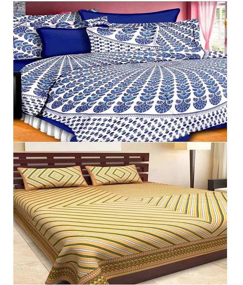 Uniqchoice Cotton Double Bedsheet ( Assorted )
