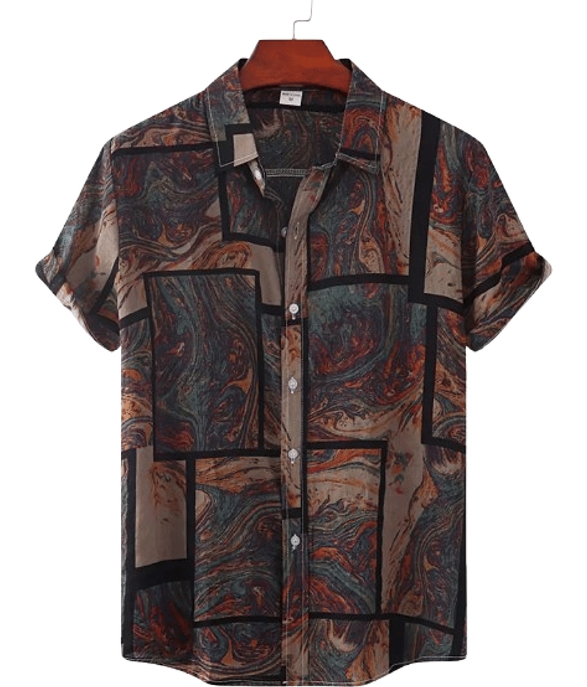 BEAUE Poly Cotton Regular Fit Printed Half Sleeves Men's Casual Shirt - Multi ( Pack of 1 )