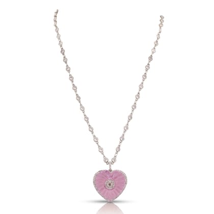 Esme - Pink Heart Shaped Necklace