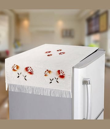 E-Retailer Single Polyester White Fridge Top Cover