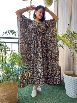 Hand Block printed KAFTAN 100% Pure cotton