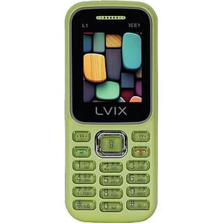 Lvix L1 Ice 1 (Dual Sim, 4.5 Cm (1.77 Inch) Display, 1000 Mah Battery, Light Green)