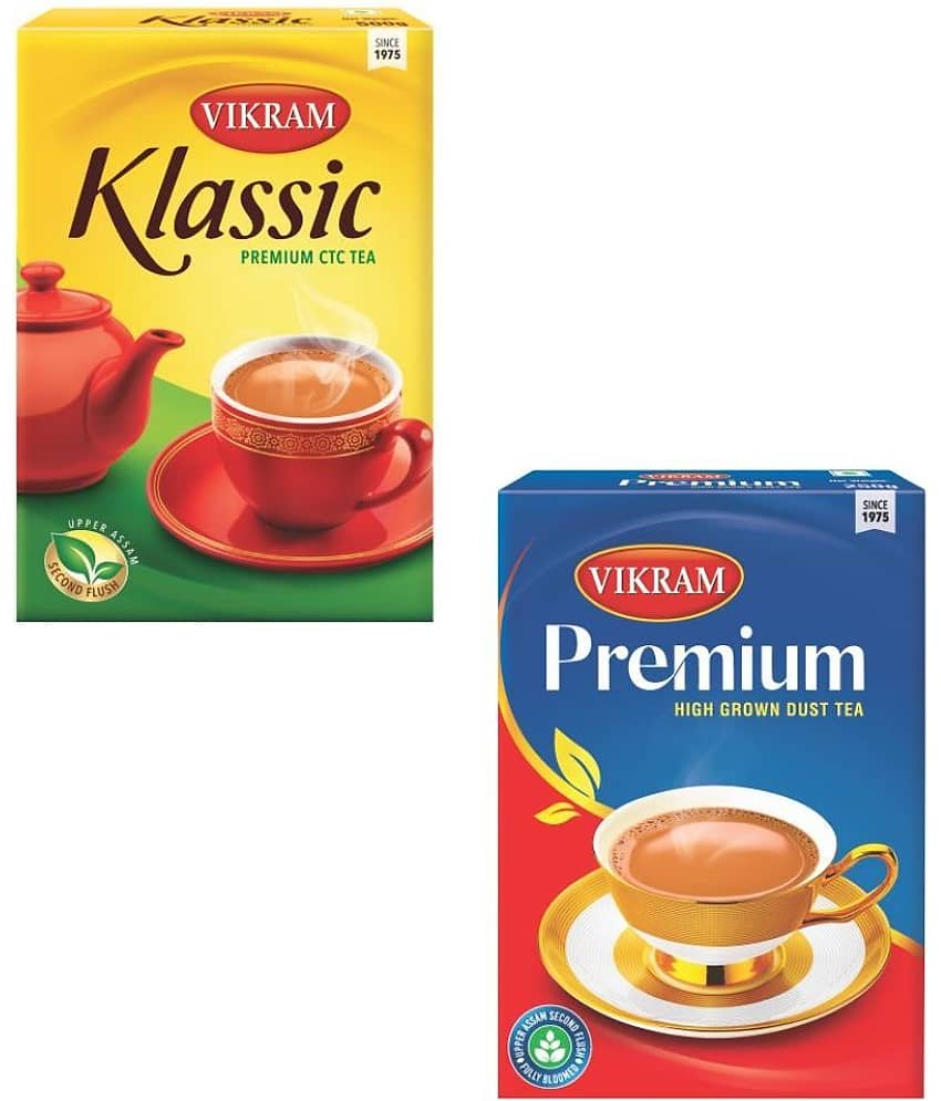 Vikram Klassic Tea 500 Gm Assam Tea Powder  +Premium Dust 250 gm Pack of 2