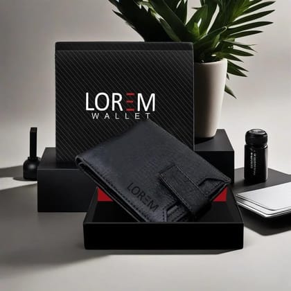 LOREM Removable Card Holder Bi-Fold Faux Leather 7 ATM Card Slots Wallet for Men-UF