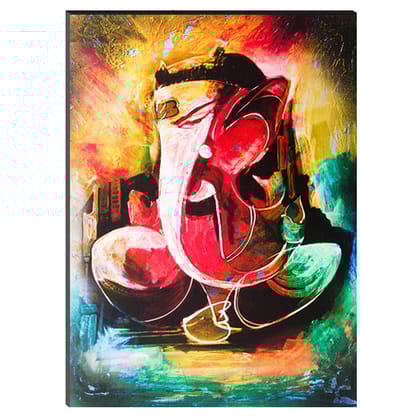 6MM MDF Lord Ganesha Satin Matt Texture UV Art Painting