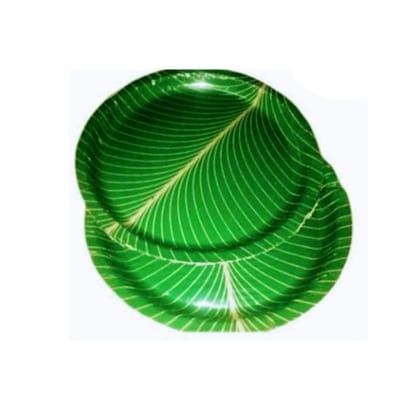 Banana Leaf Round Plain Plate 20 Pcs