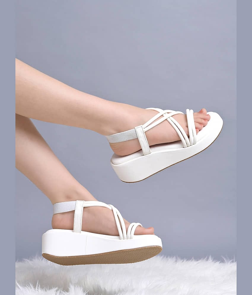 Stylestry White Women's Sandal Heels